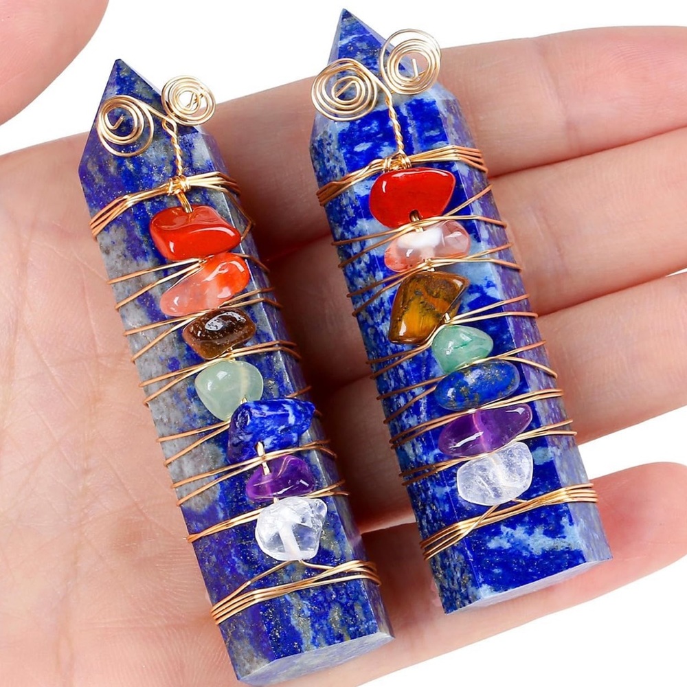 🆕New Healing Lapis Lazuli Crystal Wand/Tower 2.7” - Picture 3 of 4